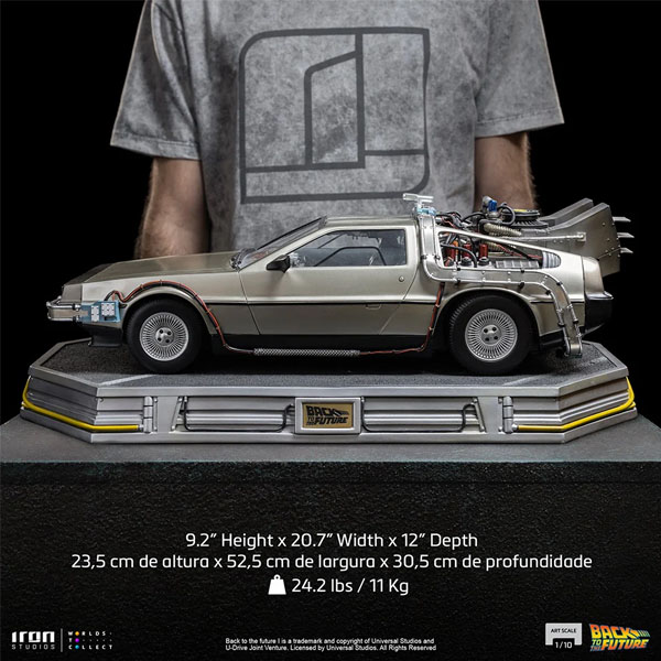 Iron Studios Back to the Future Art Scale 1/10 Scale Collector Edition DeLorean Statue